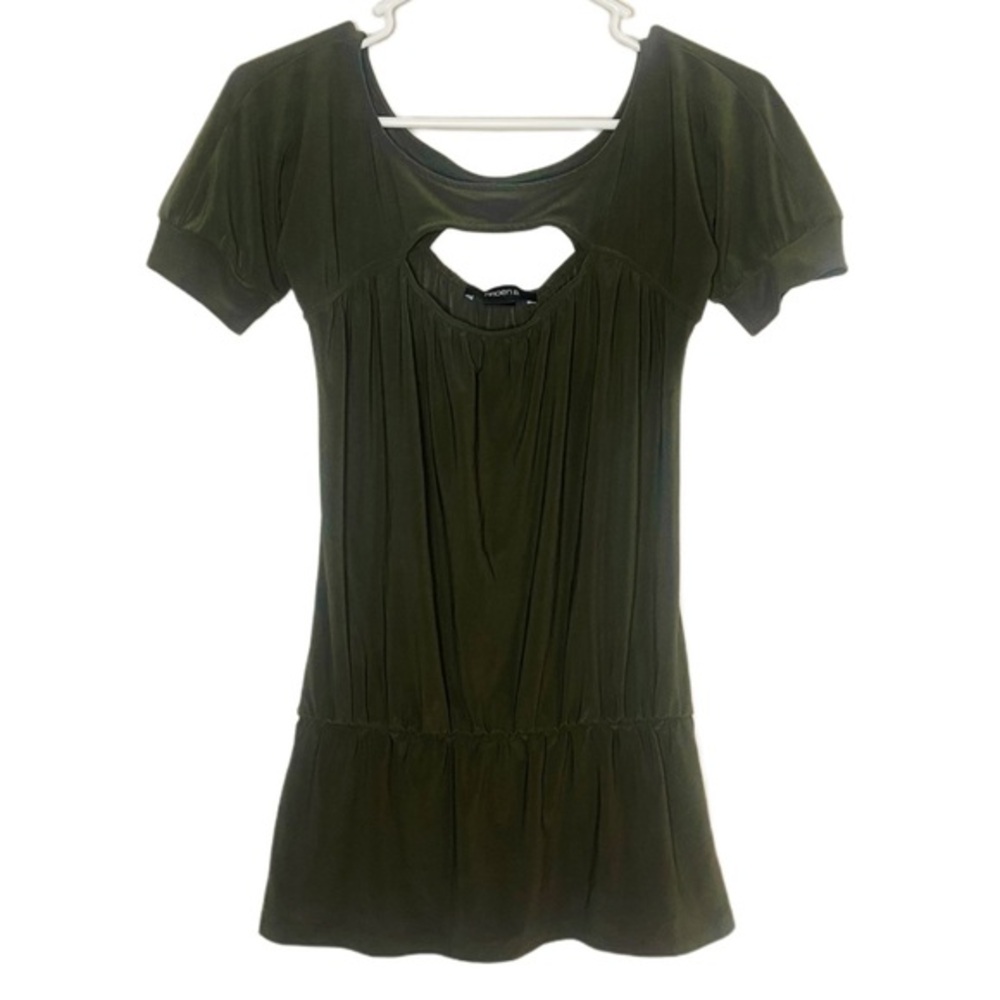 ARDEN B Dark Green Keyhole Dress Size XS
